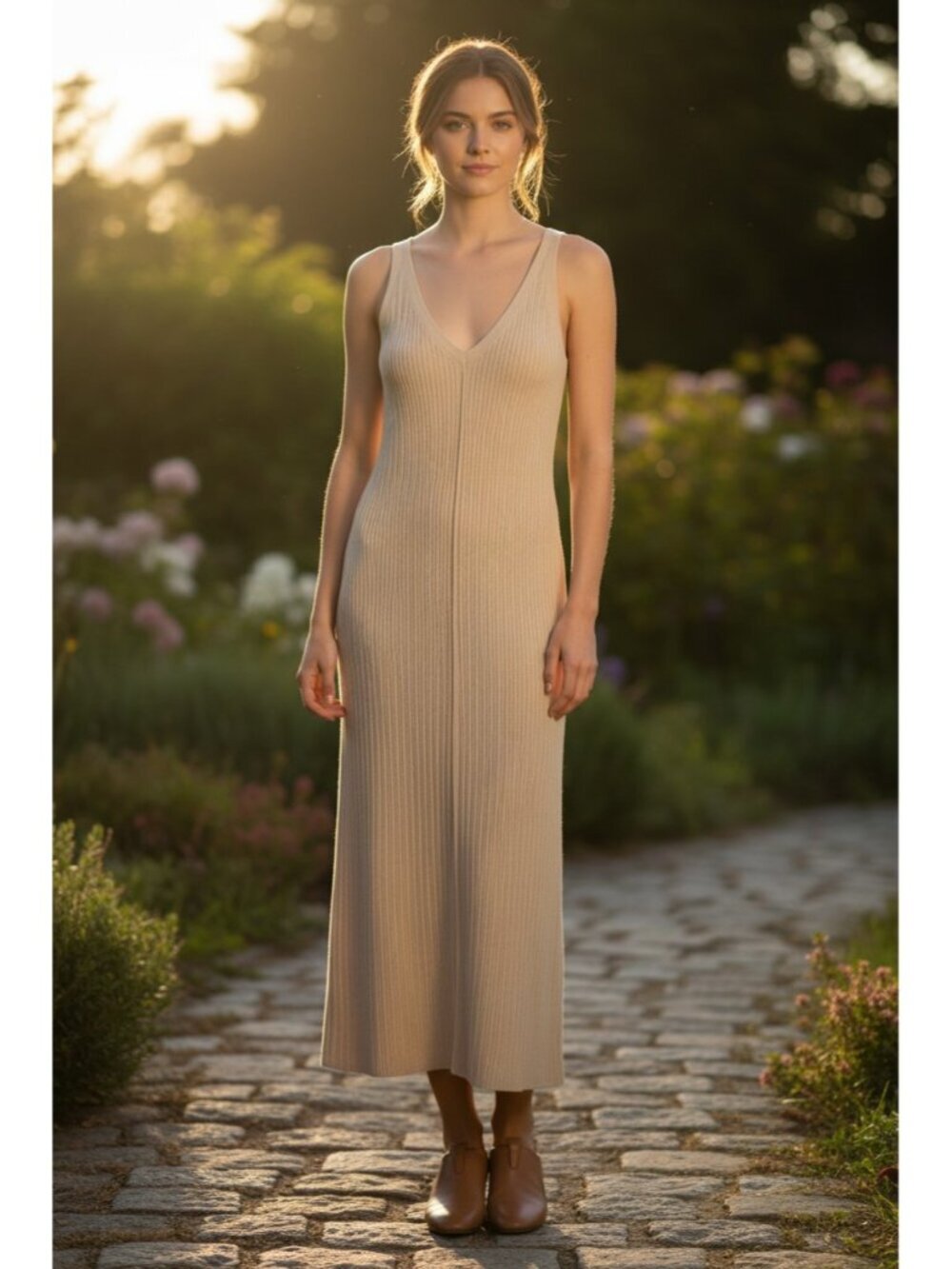 WORTH NEW YORK 100% WOOL RIBBED KNIT EXPOSED-SEAM MIDI DRESS